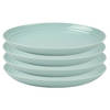 PlasticForte Rond bord/camping bord - 4x - D22 cm - mintgroen - kunststof - Dinerborden