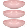 Plasticforte Kommetje/schaaltje - 6x - pastel roze - D16 x 4 cm - 520 ml - kunststof - Kommetjes