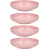 Plasticforte Kommetje/schaaltje - 4x - pastel roze - D16 x 4 cm - 520 ml - kunststof - Kommetjes