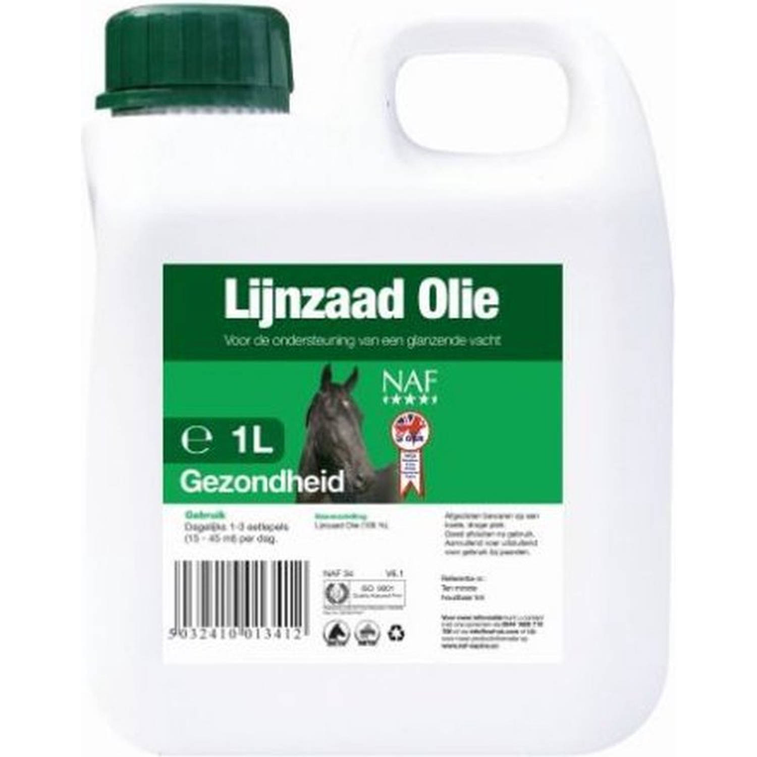 NAF - Lijnzaadolie - Spijsverteringskanaal & Glanzende Vacht - 1 Liter