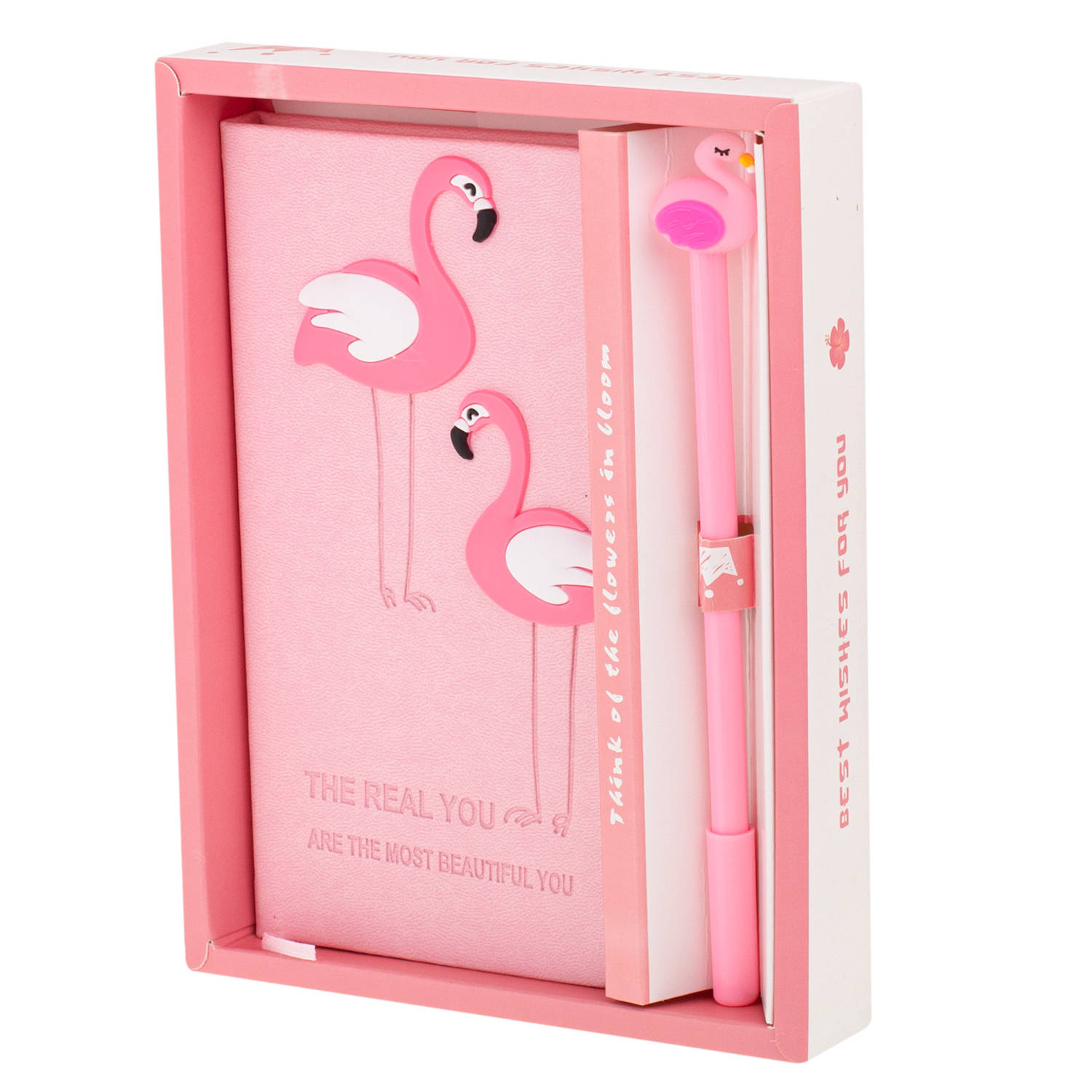 Dagboek flamingo notitieboek met pen roze Notitieboek of dagboek