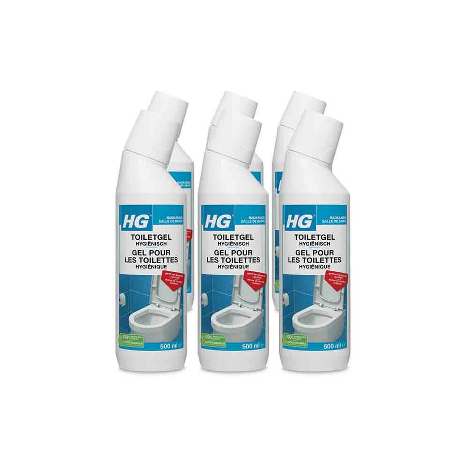 HG Toiletgel Hygiënisch - 500 ml - 6 stuks