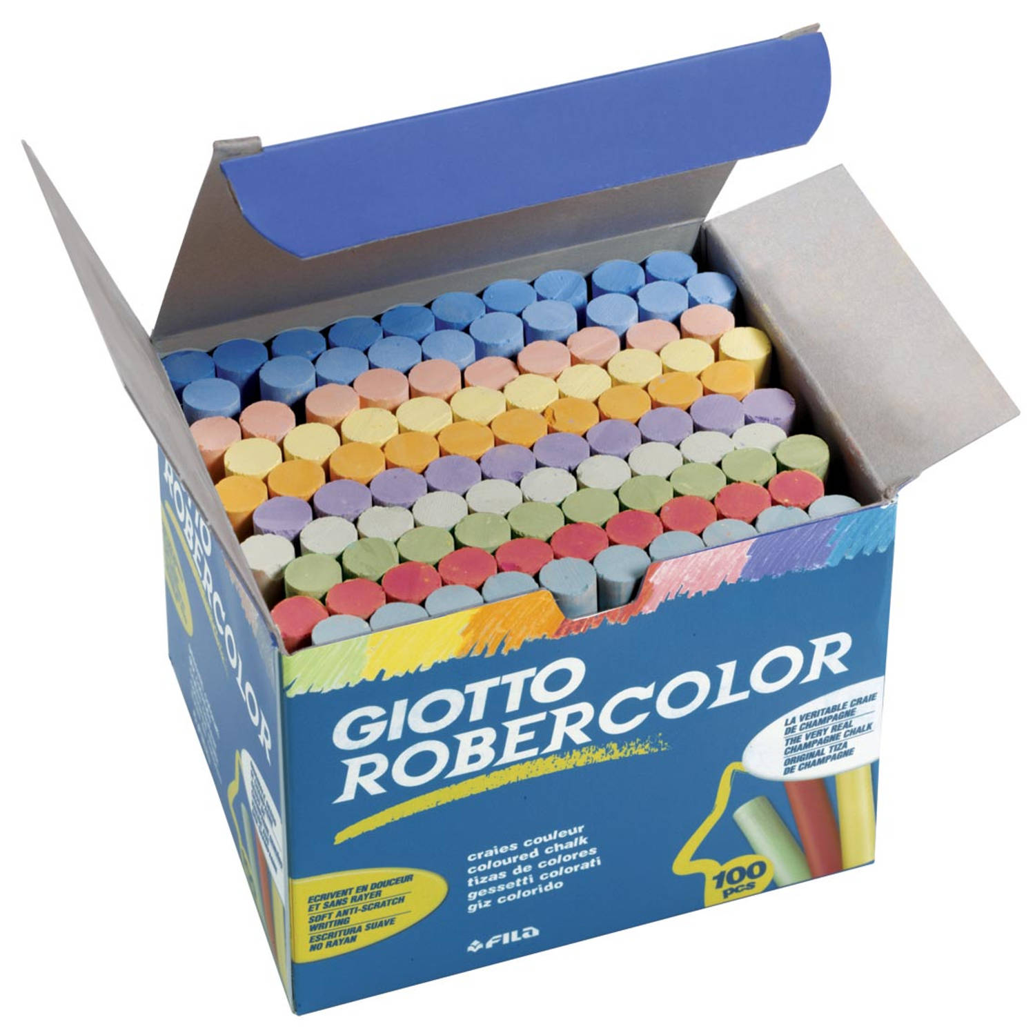 Giotto krijt Robercolor geassorteerde kleuren 16 stuks