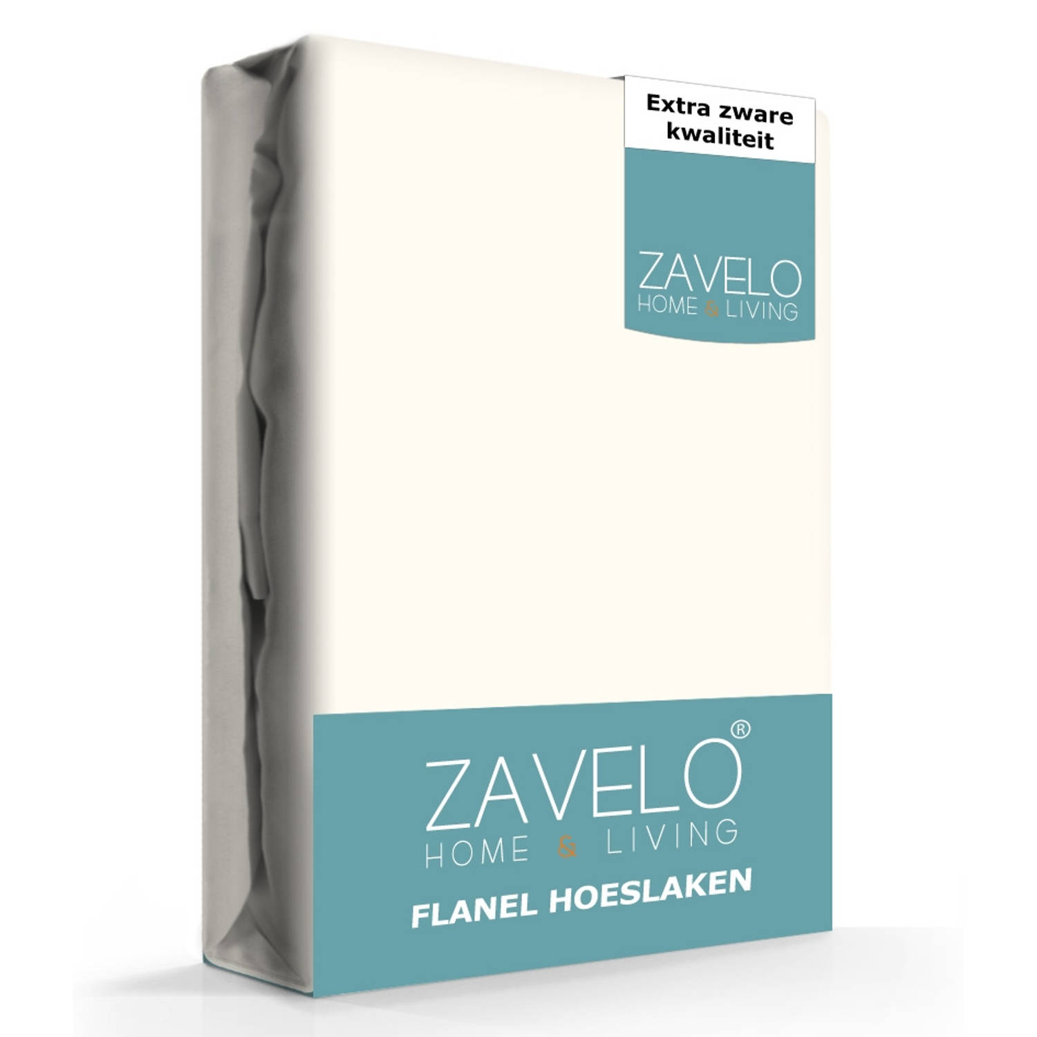 Zavelo Hoeslaken Flanel Crème-2-persoons (140x200 cm)