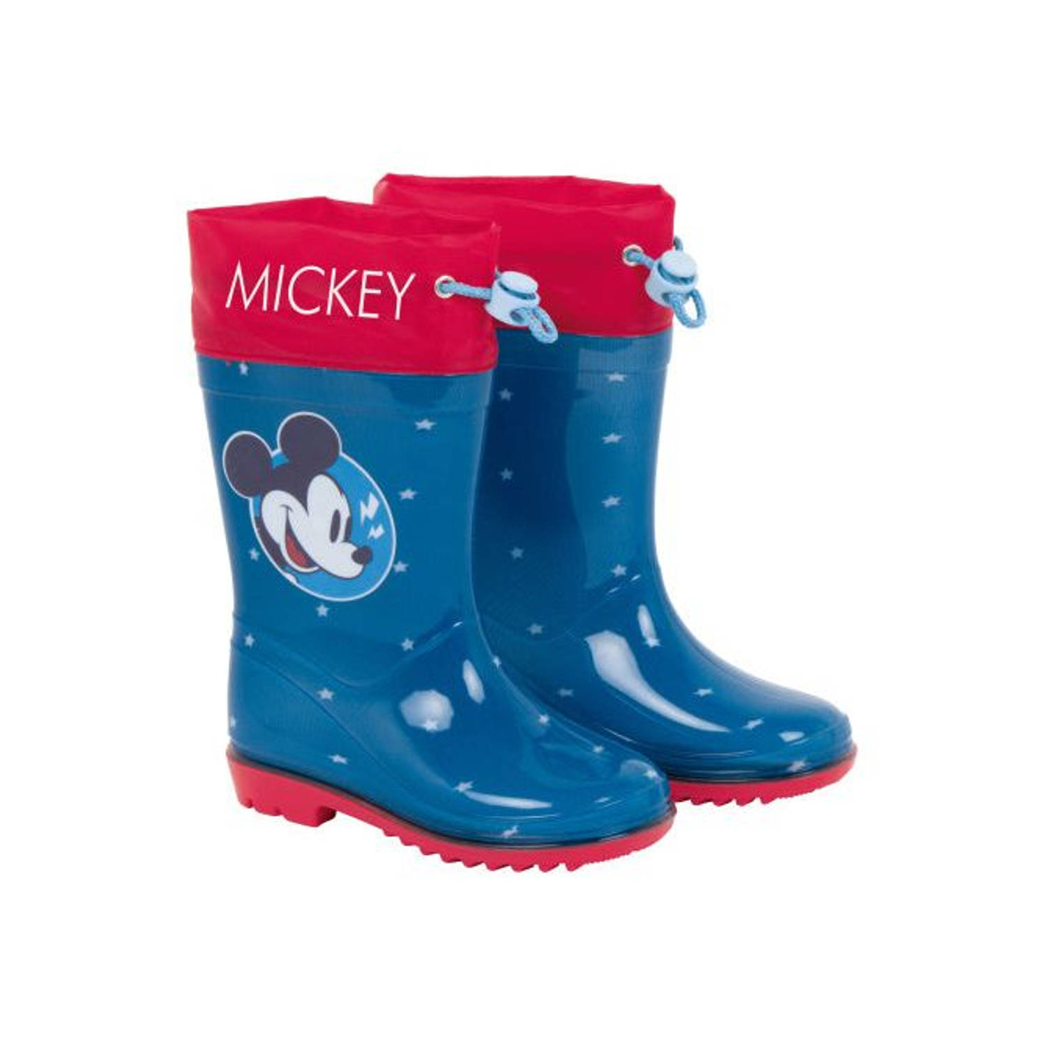 regenlaarzen Mickey Stars junior PVC donkerblauw-rood maat 30