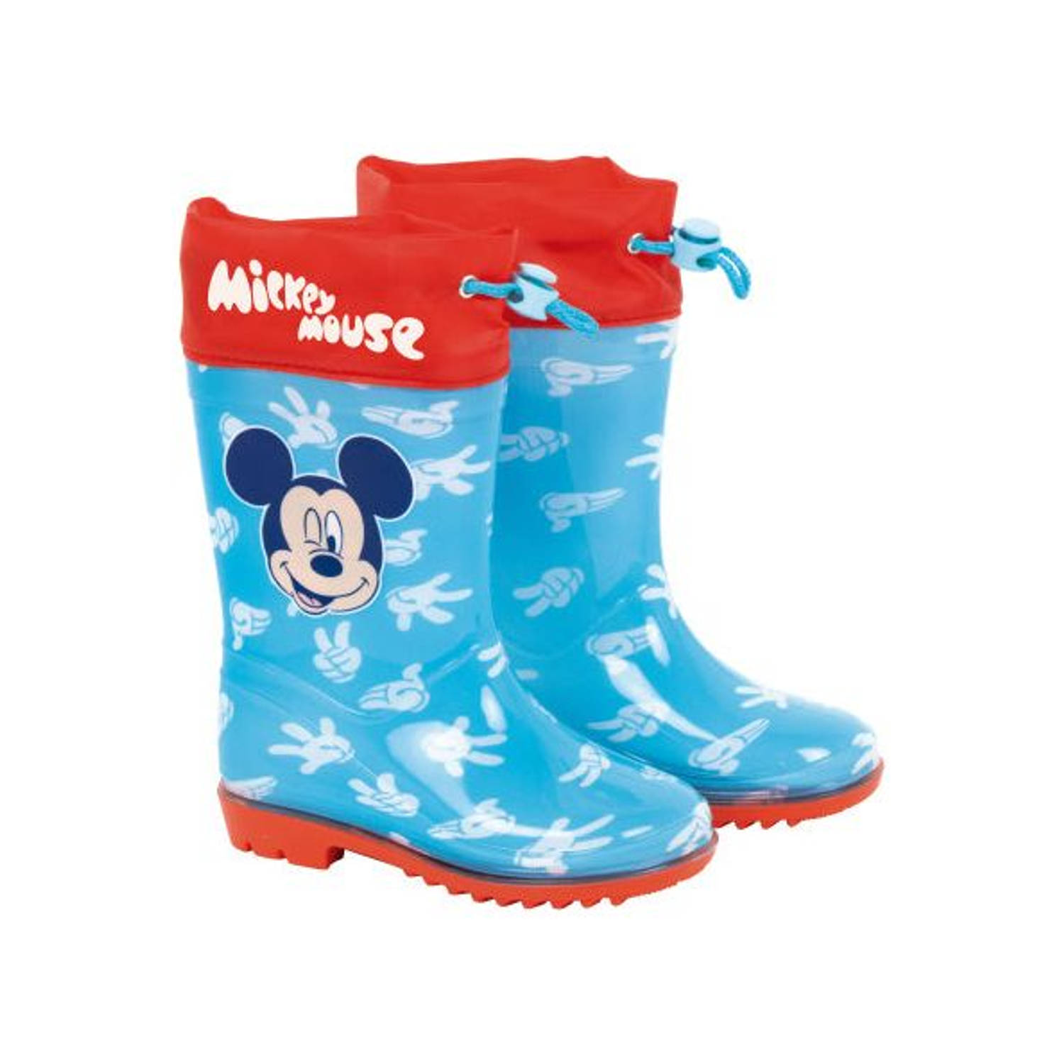 regenlaarzen Mickey Today junior PVC-textiel lichtblauw-rood maat 30