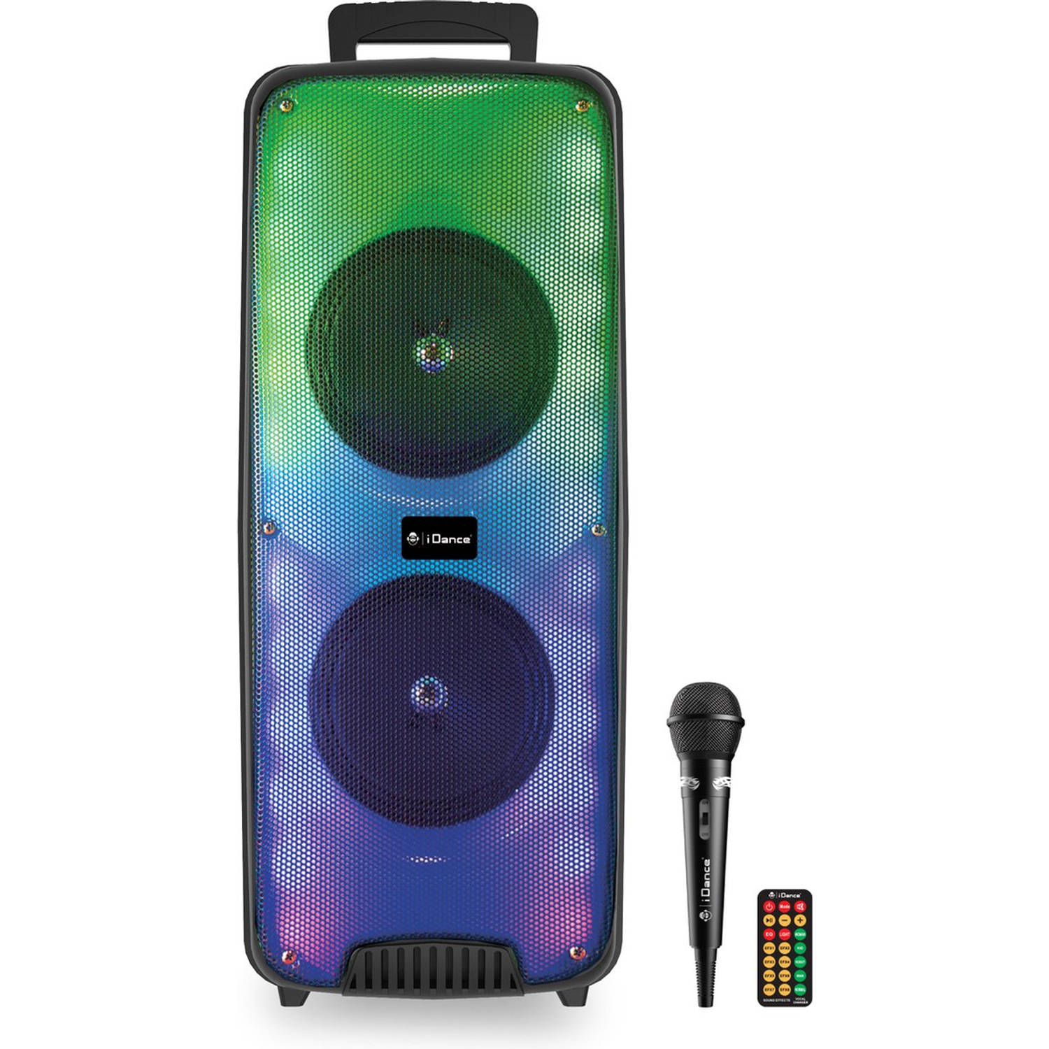iDance GOPARTY-4 Party Speaker – Bluetooth Speaker met Discolicht – 200 Watt – Karaoke Set met Microfoon