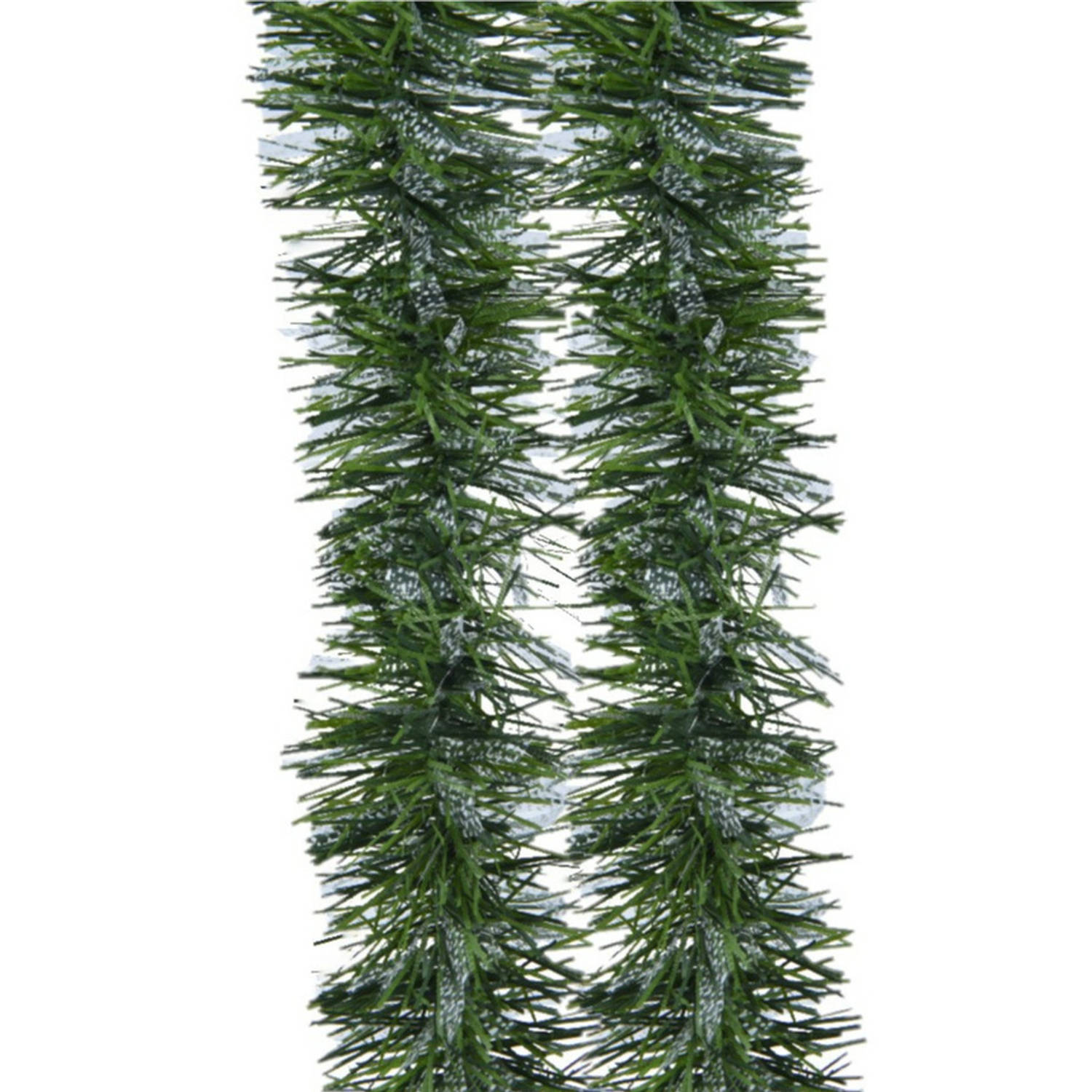 Decoris folieslinger 2x groen-transparant 270 x 7,5 cm Kerstslingers
