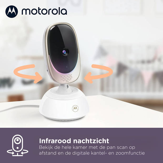 Motorola Nursery Babyfoon met Camera - Baby Monitor VM85 Connect - Baby Camera met Kleuren Display