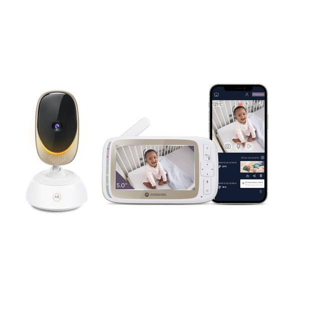 Motorola Nursery Babyfoon met Camera - Baby Monitor VM85 Connect - Baby Camera met Kleuren Display