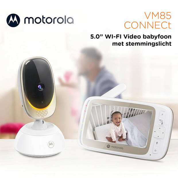 Motorola Nursery Babyfoon met Camera - Baby Monitor VM85 Connect - Baby Camera met Kleuren Display