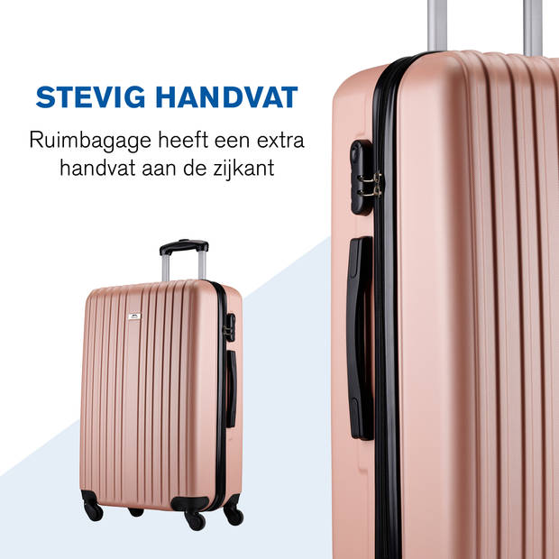 Slazenger Kofferset 2 Delig - Handbagage Trolley 26L en Ruimbagage Koffer 71L - Rosé