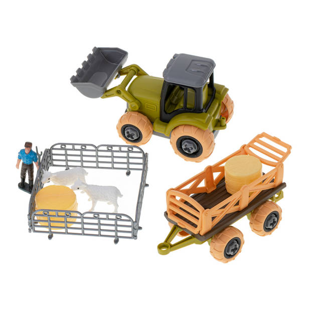 DIY speelgoed mini landbouwtractor set - Farm set