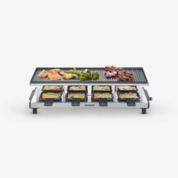 Raclette met anti-aanbak grillplaat