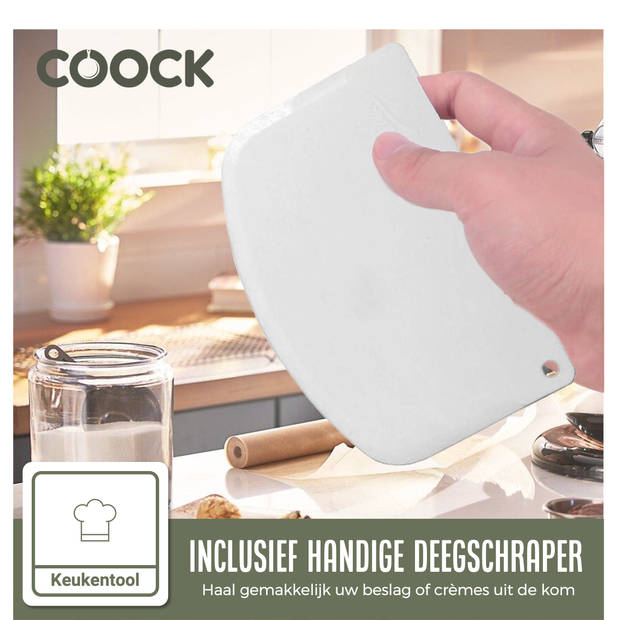 COOCK - Springvorm Set - Bakvorm - Taartvorm met Antiaanbaklaag - 24 cm - Cakevorm - Incl. Deegschraper & E-Book