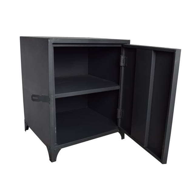 LOFT42 Locker Nachtkastje - Metaal - Mat Zwart - 50x40x35