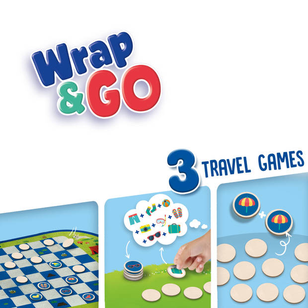 Wrap&Go reisspellen - Dammen - Memo - Ik ga op reis en ik neem mee