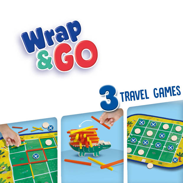 Wrap&Go reisspellen - Vier op een lijn - Kamertje verhuur - Pak kroko