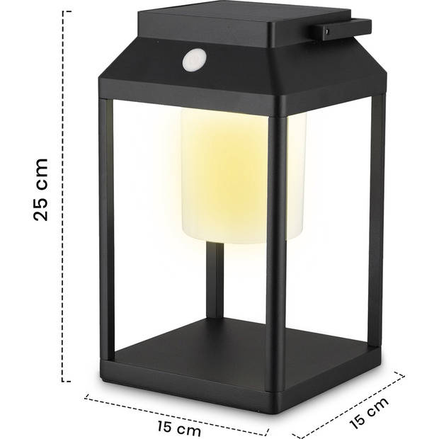 MaxxGarden Tuinverlichting op Zonne Energie - Solar Tuinlamp - LED Tuinverlichting - Bewegingssenor - 2 stuks - 15x25 cm