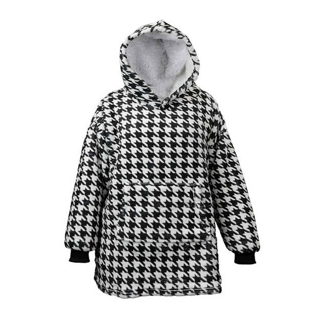 Unique Living Oversized Hoodie Dessin 1 - Zwart/Wit