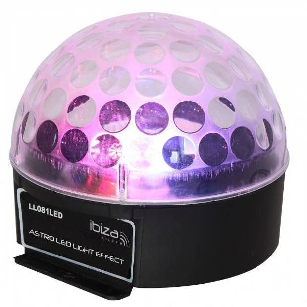 Ibiza ASTRO1 LED disco licht effect muziekgestuurd met 3 watt RGB LED's
