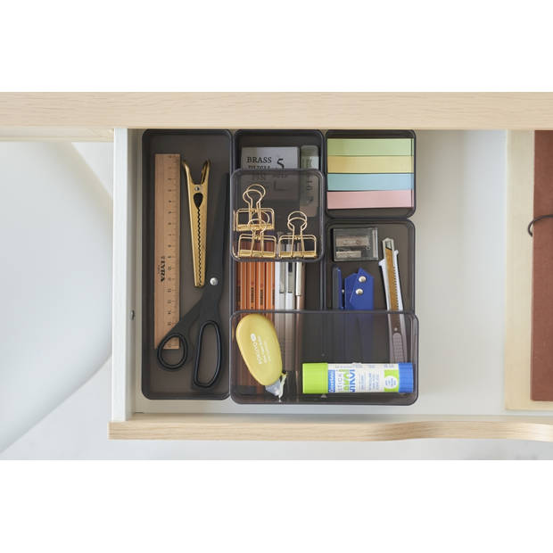 Yamazaki Stapelbare Lade Organizer - diep smal - Tower - Zwart