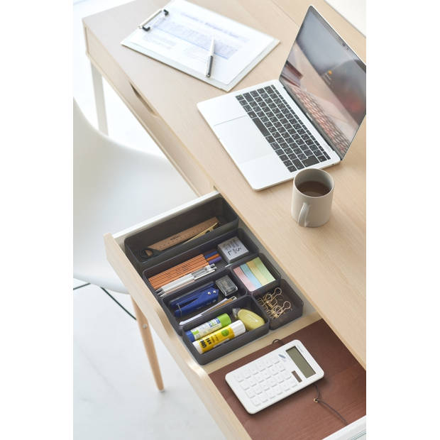 Yamazaki Stapelbare Lade Organizer - diep smal - Tower - Zwart