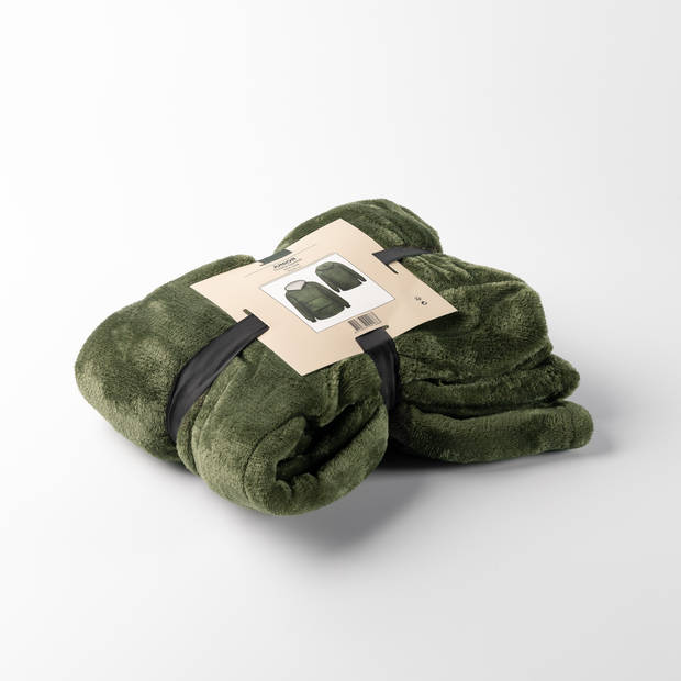 JUNIOR Oversized Hoodie voor kinderen - 50x70 cm - Hoodie & deken in één - met capuchon - Groen