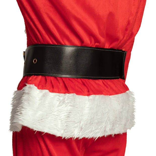 Kerstmannen riem - zwart - 145 cm - volwassenen - Verkleedattributen