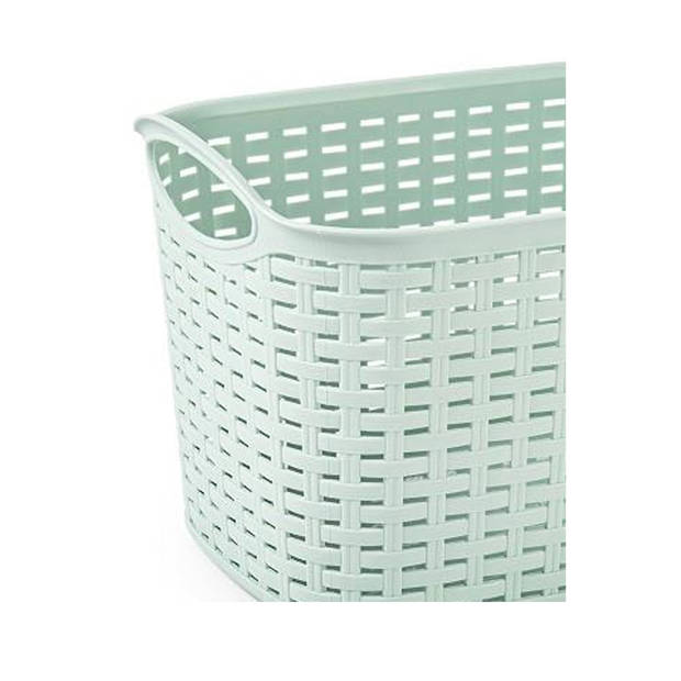 Plasticforte opbergmand/kastmandje - 19 liter - mintgroen - kunststof - 29 x 39 x 25 cm - Opbergmanden