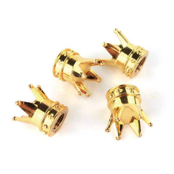 TT-products ventieldoppen Gold Crown - Gouden kroon - 4 stuks
