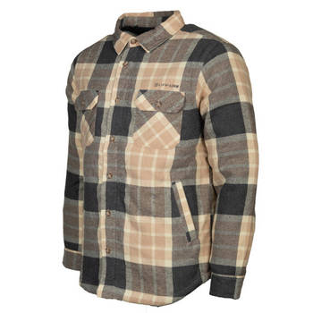 Life line Jervis Padded Flannel Shirt heren beige maat L