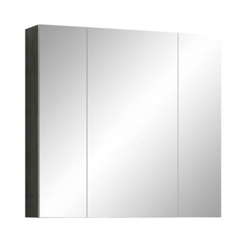 Riva spiegelkast 3 deuren, grijs.