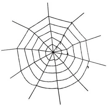 Horror decoratie spinnenweb groot 150 cm - Feestdecoratievoorwerp