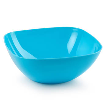 Plasticforte Serveerschaal/saladeschaal - D28 x H11 cm - kunststof - blauw - 4800 ml - Serveerschalen