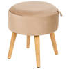 Beliani NEELY - Hocker-Beige-Fluweel