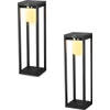 MaxxGarden Tuinverlichting op Zonne Energie - Solar Tuinlamp - LED Tuinverlichting - Bewegingssenor - 2 stuks - 15x50 cm