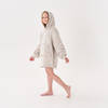 JUNIOR Oversized Hoodie voor kinderen - 50x70 cm - Hoodie & deken in één - met capuchon - Pumice Stone - beige