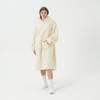 SOPHIE Oversized Hoodie - 70x110 cm - Hoodie & deken in één - extra grote kabeltrui met capuchon - Bone White - offwhite