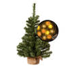 Mini kerstboom - groen - met sport thema verlichting - H60 cm - Kunstkerstboom