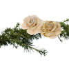 2x stuks kerstboom decoratie bloemen rozen goud op clip 9 cm - Kersthangers