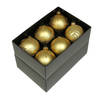 Othmar Decorations kerstballen - gedecoreerd - 12x - 8 cm - goud - Kerstbal