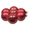 8x stuks glazen kerstballen bubblegum roze 10 cm mat/glans - Kerstbal
