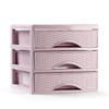 Plasticforte Ladeblokje/bureau organizer met 3x lades - roze - L18 x B23 x H17 cm - Ladeblok