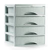 Plasticforte Ladeblokje/bureau organizer met 4x lades - mintgroen - L18 x B21 x H23 cm - Ladeblok