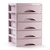 PlasticForte Ladeblokje - bureau organizer met 5x lades - roze - L18xB21xH28 cm - Ladeblok