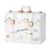 Cepewa Spaarpot voor volwassenen Just Married - Keramiek - koffer in bruiloft thema - 14 x 10 cm - Spaarpotten