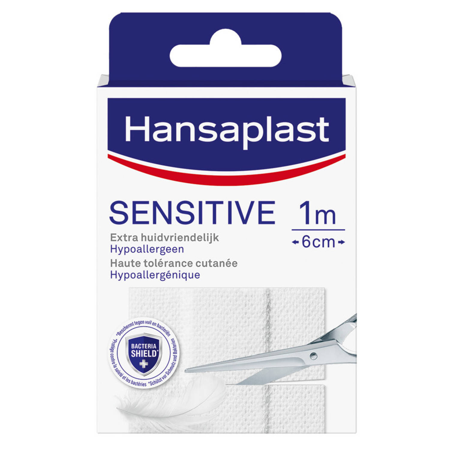 Hansaplast Pleisters Sensitive 1m x 6cm Stuk