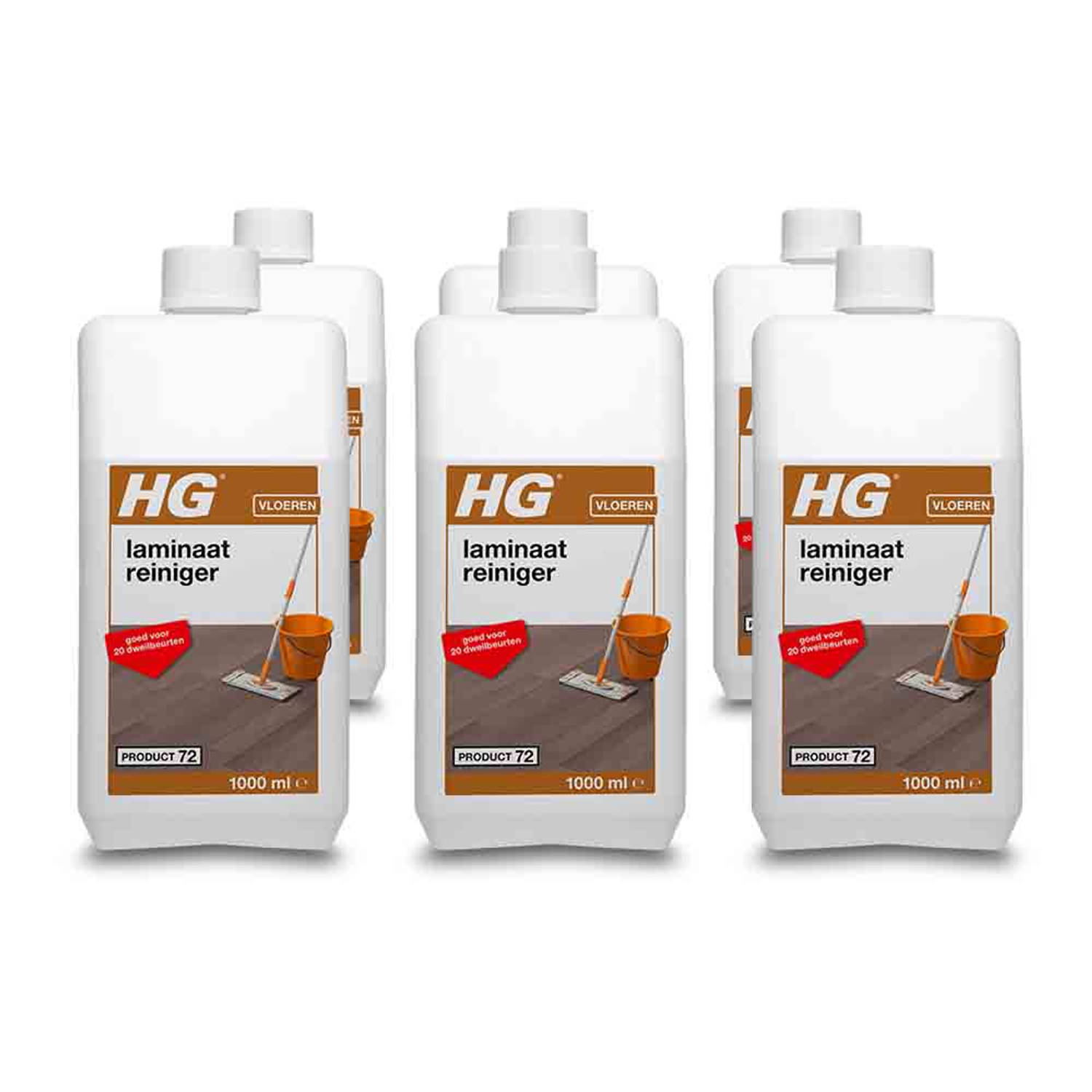 HG laminaatreiniger 1 L - 6 stuks