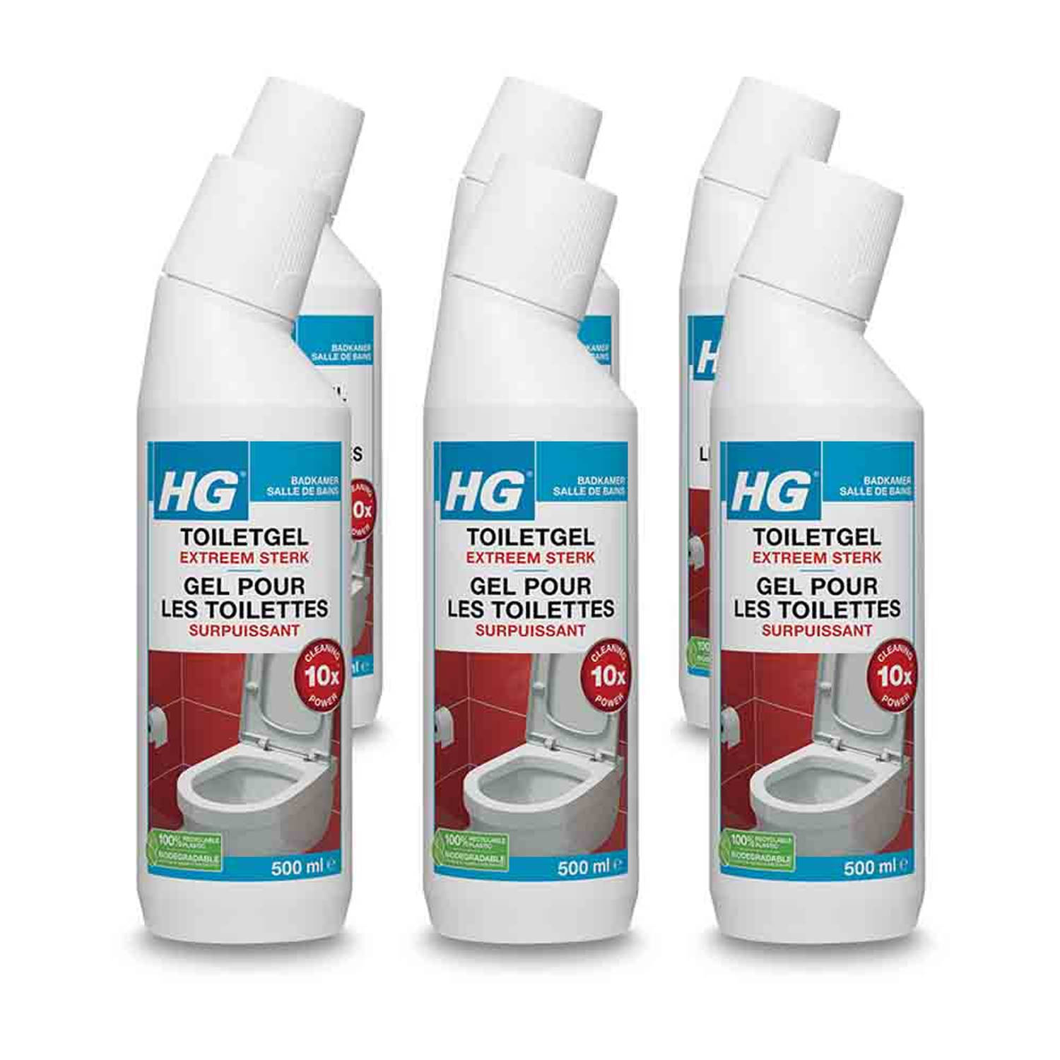 HG toiletgel extra sterk 500 ml - 6 stuks